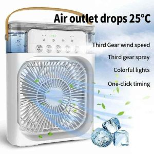 Portable Air Conditioner Fan, Humidifier, USB electric Fan, water mist, mini portable fan