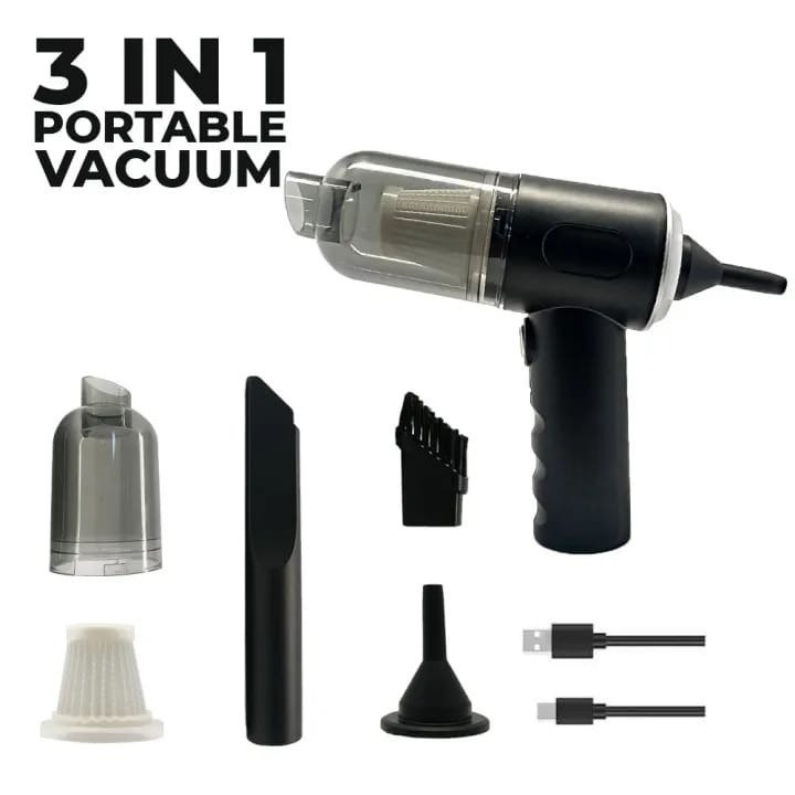 3 in 1 Car Mini Vacuum Cleaner with Blower Wireless Portable Rechargeable Handheld High Power Suction Vacuum Cleaning Machine for Home - Image 6