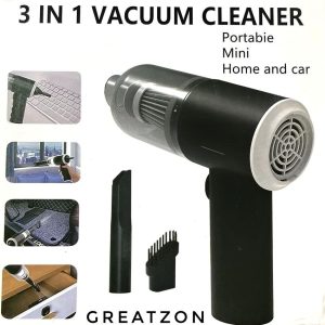 3 in 1 Car Mini Vacuum Cleaner with Blower Wireless Portable Rechargeable Handheld High Power Suction Vacuum Cleaning Machine for Home