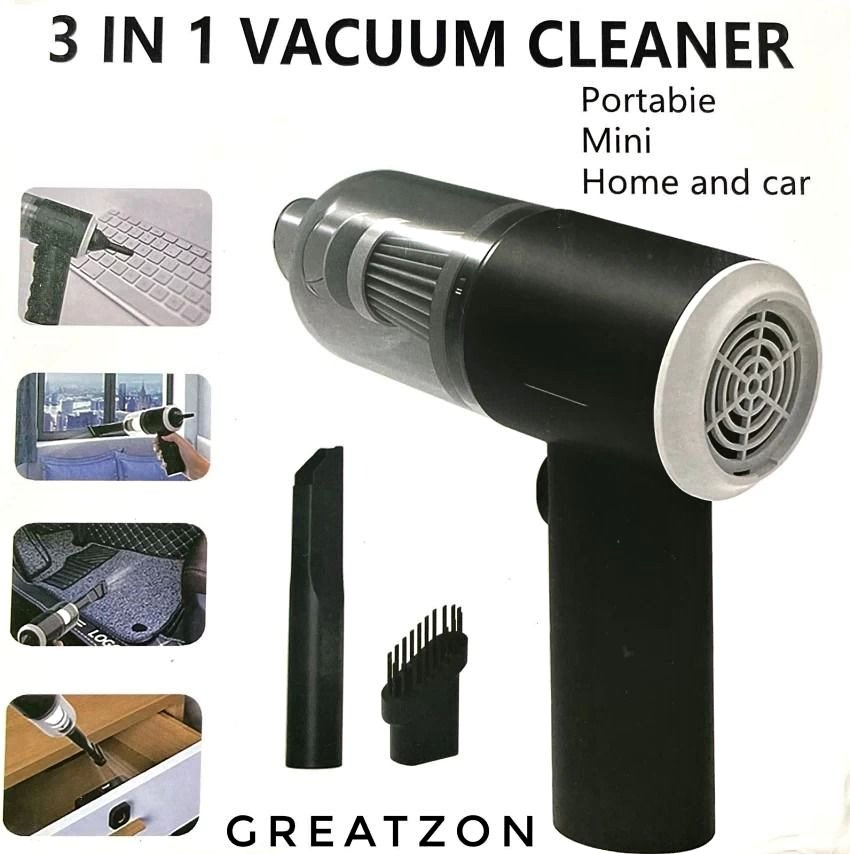 3 in 1 Car Mini Vacuum Cleaner with Blower Wireless Portable Rechargeable Handheld High Power Suction Vacuum Cleaning Machine for Home
