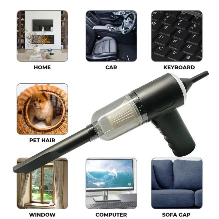 3 in 1 Car Mini Vacuum Cleaner with Blower Wireless Portable Rechargeable Handheld High Power Suction Vacuum Cleaning Machine for Home - Image 5